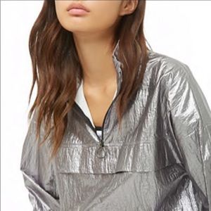 Forever 21 metallic anorak